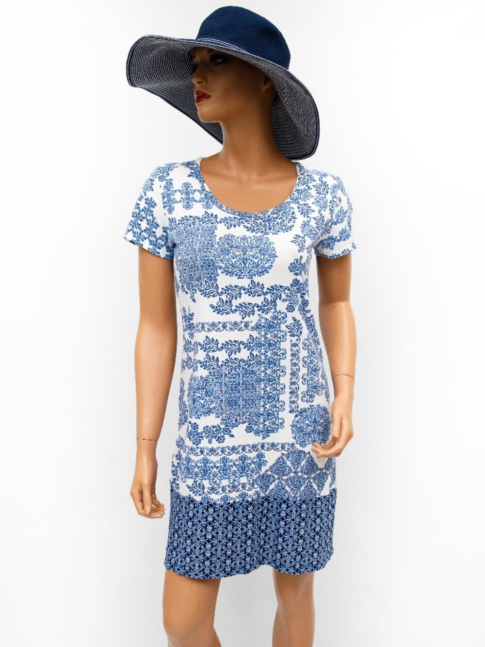 Tommy Bahama Blue and White Dress XS
